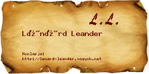 Lénárd Leander névjegykártya